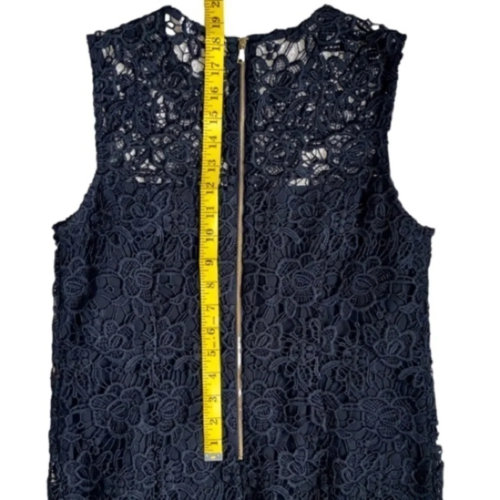 NANETTE LEPORE Lace Mockneck Top Sleeveless Very Black Lined Women Size S NWT